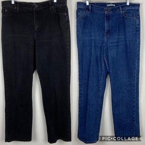 2 Pairs of Lee Relaxed Straight Leg Jeans 16 Long